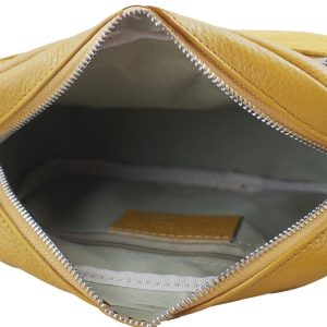 Listonoszka na szerokim pasku Casual - Beżowa jasna