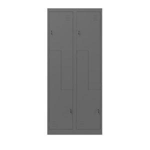 Szafa metalowa ubraniowa typu L JULIA, 800 x 1850 x 450 mm, antracytowa