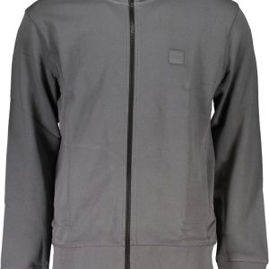 SZARY MĘSKA BLUZA Z ZAMKIEM HUGO BOSS