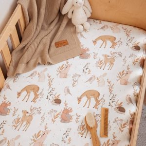 Prześcieradło do mini łóżeczka Forest Friends 90x40