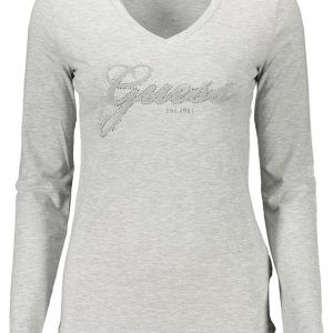 GUESS JEANS T-SHIRT Z DŁUGIM RĘKAWEM DAMSKI SZARY