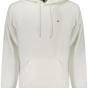 TOMMY HILFIGER MĘSKA BLUZA Z ROZPINANYM NA ZAMEK BIAŁA