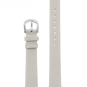 Pasek skórzany do zegarka W36L - jasny szary - 18mm