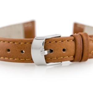 Pasek skórzany do zegarka W83 - brązowy - 12mm
