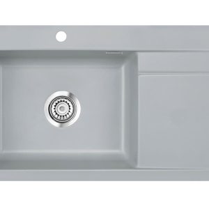 Systemceram Stema 86 SL Titan, zlewozmywak ceramiczny, korek manualny