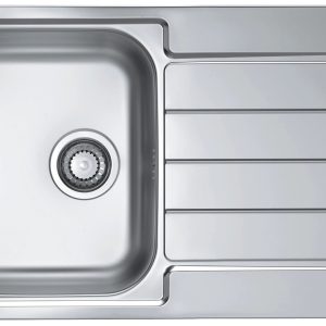 Alveus LINE 80 SAT Standard 79x50 1k zlew wpuszczany z odpływem zatyczkowym fi114 z syfonem