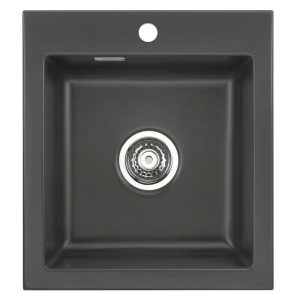 Systemceram Mera 46 Schiefer, Zlew ceramiczny, korek manualny