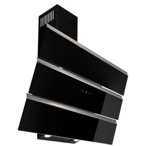 Toflesz CASCADA OKAP KOMINOWY 80CM CZARNY 850m3/h