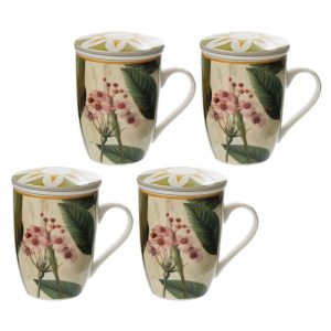 ROSE&TULIPANI MIRABILIA Zestaw 4 kubków infuzyjnych 300 ml, żółty