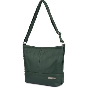 Beltimore skórzana listonoszka regulowany pasek zielona G81