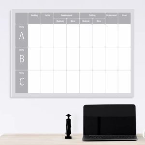 Tablica suchościeralna kanban lean 094