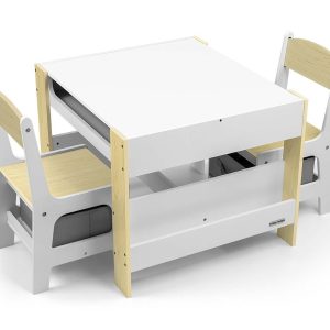 Milly Mally Zestaw mebli - Stolik i dwa krzesełka Sven Natural