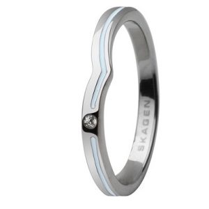 Biżuteria SKAGEN JRSI018SS7. Pierścionek, Kolor niebieski srebrny. Kobieta.
