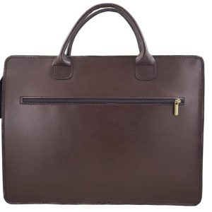 Aktówka męska skórzana model 385 - Brązowy ciemny