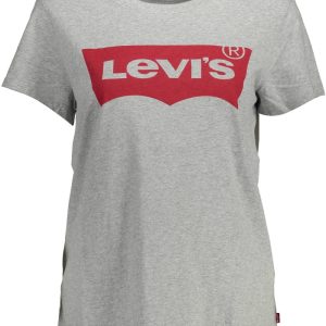 KOSZULKA Z KRÓTKIM RĘKAWEM LEVI'S DAMSKA SZARA