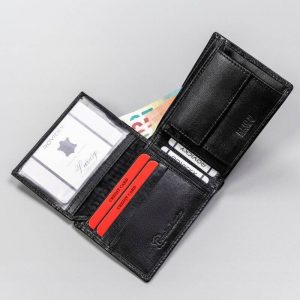 Zestaw prezentowy: skórzany portfel męski i brelok - Rovicky