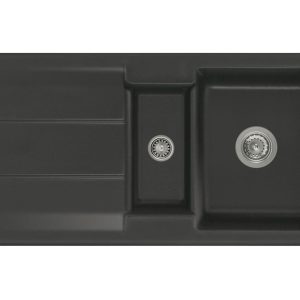 Systemceram Genea 100 Schiefer, Zlewozmywak ceramiczny, korek manualny