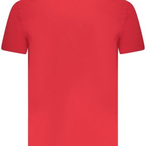 TRUSSARDI MĘSKA KOSZULKA Z KRÓTKIM RĘKAWEM CZERWONA