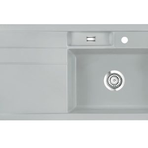 Systemceram Bela 100 Titan, zlewozmywak ceramiczny, korek manualny