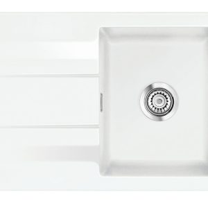 Systemceram Genea 75 Gronland, zlewozmywak ceramiczny, korek manualny