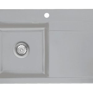 Systemceram Stema 80 Titan, zlewozmywak ceramiczny, korek manualny