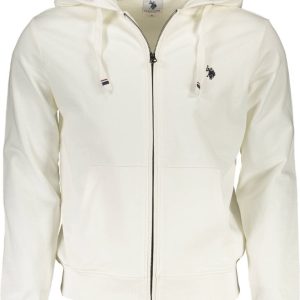 BLUZA US POLO Z ZAMKIEM MĘSKA BIAŁA