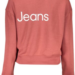 CALVIN KLEIN BLUZA BEZ ZAMKA DAMSKA CZERWONA