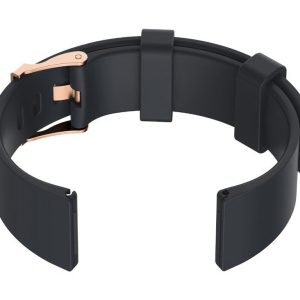 Pasek gumowy do zegarka U15 - ciemny szary/rosegold - 22mm
