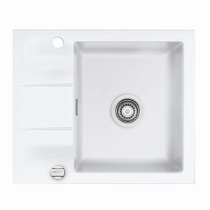 Systemceram Genea 60 Gronland, zlewozmywak ceramiczny, korek manualny