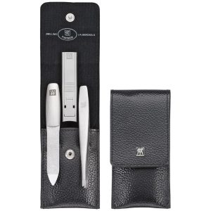 ZWILLING TWINOX Zestaw do manicure - czarne skórzane etui, 3 elementy