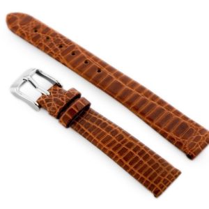 Pasek skórzany do zegarka W57 - brązowy - 12mm