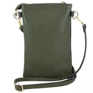Torebka skórzana / etui na telefon - Zielone