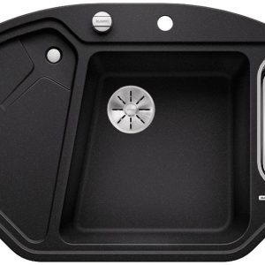 BLANCO DELTA II Silgranit antracyt narożny, korek auto., InFino, odsączarka stalowa Użyj kodu 23BLA06 i płać mniej