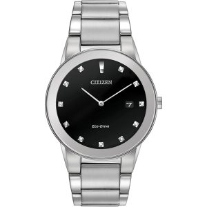 Zegarek CITIZEN AU1060-51G. Słoneczny, Kolor czarny. Mężczyzna.