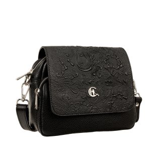 Stylowa listonoszka skórzana Canaletto z klapką z tłoczeniem – elegancja i funkcjonalność TD655s33t4