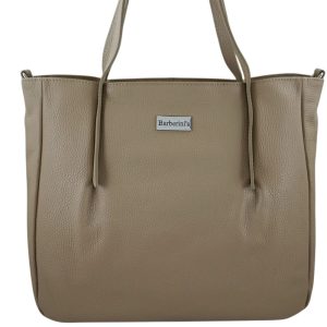 Shopperka damska skórzana Barberinis - Beżowa