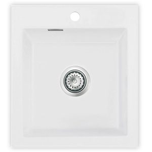 Systemceram Mera 46 Polar, Zlew ceramiczny, korek manualny