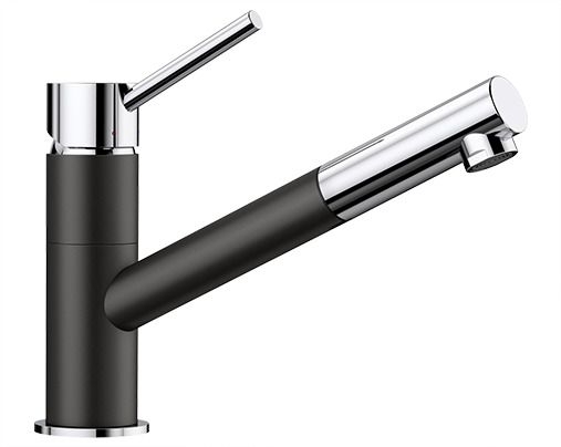 BLANCO KANO-S Silgranit-Look czarny/chrom