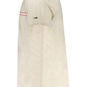 TOMMY HILFIGER KOSZULKA Z KRÓTKIM RĘKAWEM MĘSKA BEŻOWA