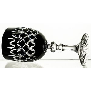 Crystal Julia Kieliszki do wina kryształowe Ananas 6 sztuk czarne