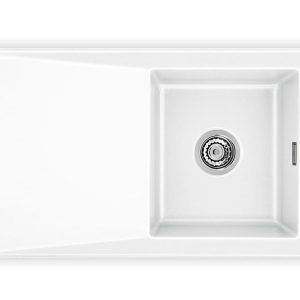 Systemceram SIRO 90 Gronland, zlewozmywak ceramiczny, korek manualny