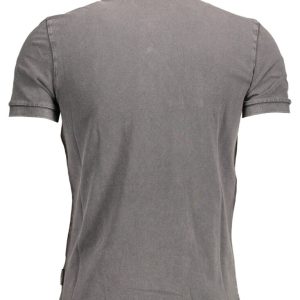 KOSZULKA POLO NAPAPIJRI Z KRÓTKIM RĘKAWEM MĘSKA SZARA