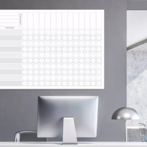 Tablica suchościeralna lean 135 - matryca kompetencji