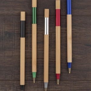 Długopis bambusowy IXER - Niebieski