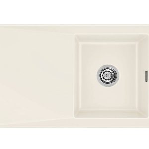 Systemceram SIRO 90 Jasmin, zlewozmywak ceramiczny, korek manualny