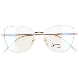Okulary kocie do komputera damskie z filtrem BLUE Light zerówki 2576-5