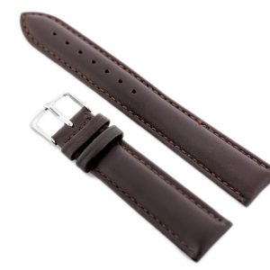 Pasek skórzany do zegarka W83L - ciemny brąz - 16mm