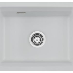 Systemceram Kara 50 U Alu, zlewozmywak ceramiczny, korek manualny