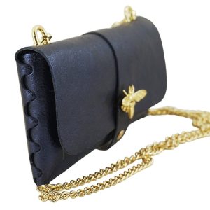 Torebki wizytowe metalizowane - Granatowe