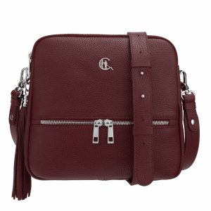 Torebka listonoszka Canaletto z naturalnej skóry groszkowanej i srebrnymi detalami TD840s298